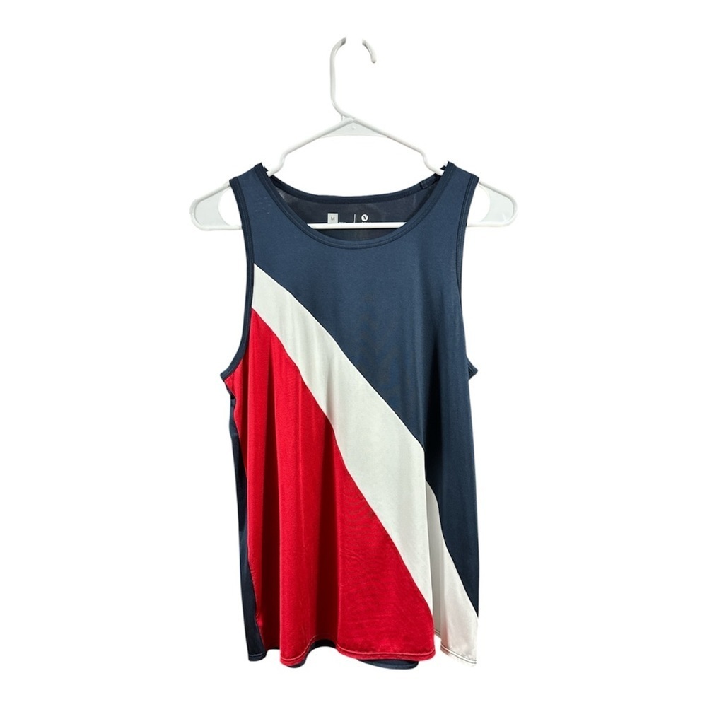 XRSION women’s Medium Red White Blue Colorblock Athletic Tank Top